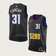 Maglia Vlatko Cancar NO 31 Denver Nuggets Citta 2023-24 Nero