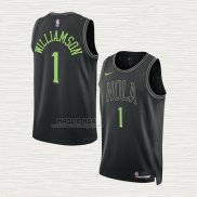 Maglia Zion Williamson NO 1 New Orleans Pelicans Citta 2023-24 Nero