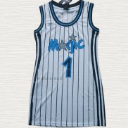 Maglia Anfernee Hardaway NO 1 Donna Orlando Magic Throwback Bianco