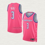 Maglia Bradley Beal NO 3 Washington Wizards Citta 2022-23 Rosa