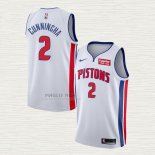 Maglia Cade Cunningham NO 2 Detroit Pistons Association Bianco