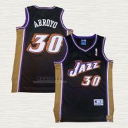 Maglia Carlos Arroyo NO 30 Utah Jazz Throwback Nero