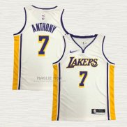 Maglia Carmelo Anthony NO 7 Los Angeles Lakers Association Bianco