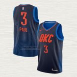 Maglia Chris Paul NO 3 Oklahoma City Thunder Statement Blu