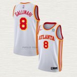 Maglia Danilo Gallinari NO 8 Atlanta Hawks Association 2020-21 Bianco