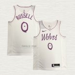 Maglia Derrick Rose NO 0 Minnesota Timberwolves Earned Bianco