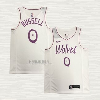 Maglia Derrick Rose NO 0 Minnesota Timberwolves Earned Bianco