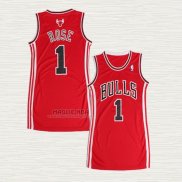 Maglia Derrick Rose NO 1 Donna Chicago Bulls Icon Rosso