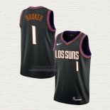 Maglia Devin Booker NO 1 Phoenix Suns Citta 2019-20 Nero