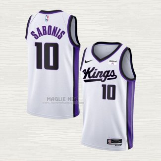 Maglia Domantas Sabonis NO 10 Sacramento Kings Association 2023-24 Bianco