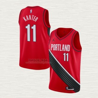 Maglia Enes Kanter NO 11 Portland Trail Blazers Statement Rosso