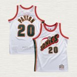 Maglia Gary Payton NO 20 Seattle SuperSonics Throwback Historic Bianco