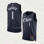 Maglia James Harden NO 1 Los Angeles Clippers Citta 2023-24 Blu