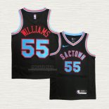 Maglia Jason Williams NO 55 Sacramento Kings Citta 2020-21 Nero