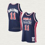 Maglia Karl Malone NO 11 USA 1992 Blu