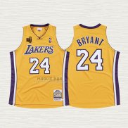 Maglia Kobe Bryant NO 24 Los Angeles Lakers Hardwood Classics Giallo