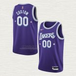 Maglia Los Angeles Lakers Personalizzate Citta 2021-22 Viola