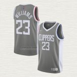 Maglia Lou Williams NO 23 Los Angeles Clippers Earned 2020-21 Grigio