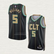 Maglia Mark Williams NO 5 Charlotte Hornets Citta 2022-23 Nero