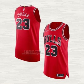 Maglia Michael Jordan NO 23 Chicago Bulls Icon Autentico Rosso