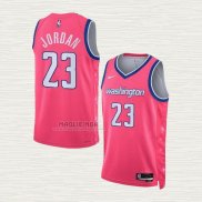 Maglia Michael Jordan NO 23 Washington Wizards Citta 2022-23 Rosa