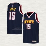 Maglia Nikola Jokic NO 15 Bambino Denver Nuggets Icon 2020-21 Blu