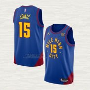 Maglia Nikola Jokic NO 15 Denver Nuggets Statement 2022-23 Blu