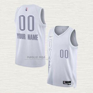 Maglia Oklahoma City Thunder Personalizzate Citta 2021-22 Bianco