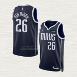 Maglia Spencer Dinwiddie NO 26 Dallas Mavericks Statement 2022-23 Blu