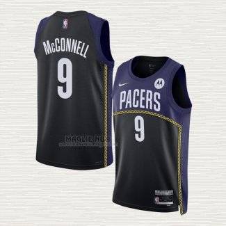 Maglia T.J. McConnell NO 9 Indiana Pacers Citta 2022-23 Blu