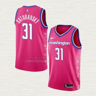 Maglia Tomas Satoransky NO 31 Washington Wizards Citta 2022-23 Rosa