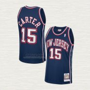 Maglia Vince Carter NO 15 Brooklyn Nets Throwback Blu