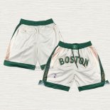 Pantaloncini Boston Celtics Citta Just Don 2023-24 Crema