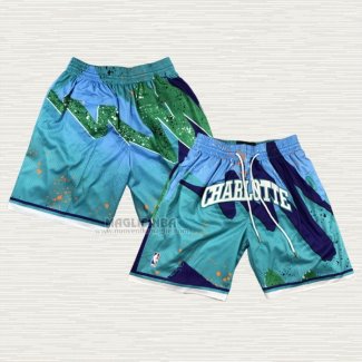 Pantaloncini Charlotte Hornets Just Don Verde