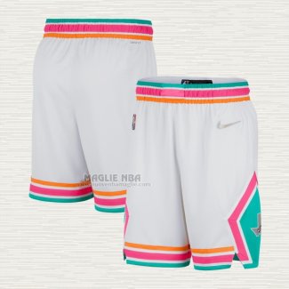 Pantaloncini San Antonio Spurs Citta 2021-22 Bianco