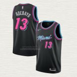 Maglia Bam Adebayo NO 13 Miami Heat Citta 2018-19 Nero