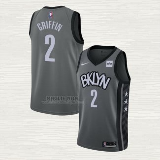 Maglia Blake Griffin NO 2 Brooklyn Nets Statement 2020 Grigio