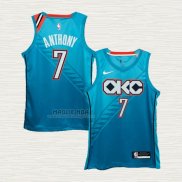 Maglia Carmelo Anthony NO 7 Oklahoma City Thunder Citta 2018-19 Blu