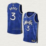 Maglia Chuma Okeke NO 3 Orlando Magic Classic 2023-24 Blu