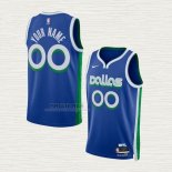 Maglia Dallas Mavericks Personalizzate Citta 2022-23 Blu