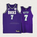 Maglia Grayson Allen NO 7 Milwaukee Bucks Classic 2022-23 Viola