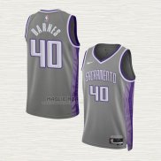 Maglia Harrison Barnes NO 40 Sacramento Kings Citta 2022-23 Grigio