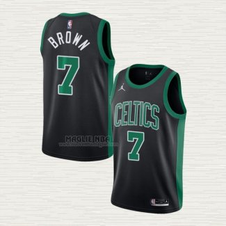 Maglia Jaylen Brown NO 7 Boston Celtics Statement 2020-21 Nero