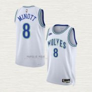 Maglia Josh Minott NO 8 Minnesota Timberwolves Classic 2023-24 Bianco