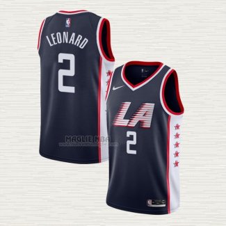 Maglia Kawhi Leonard NO 2 Los Angeles Clippers Citta 2018-19 Nero