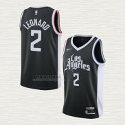 Maglia Kawhi Leonard NO 2 Los Angeles Clippers Citta 2020-21 Nero