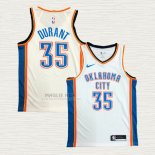 Maglia Kevin Durant NO 35 Oklahoma City Thunder Association Bianco