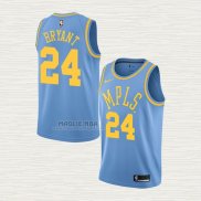 Maglia Kobe Bryant NO 8 Los Angeles Lakers Classic 2017-18 Blu