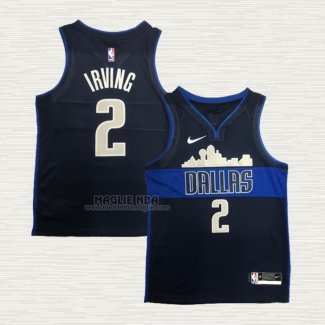 Maglia Kyrie Irving NO 2 Dallas Mavericks Statement Blu