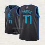 Maglia Luka Doncic NO 77 Bambino Dallas Mavericks Citta 2018-19 Blu